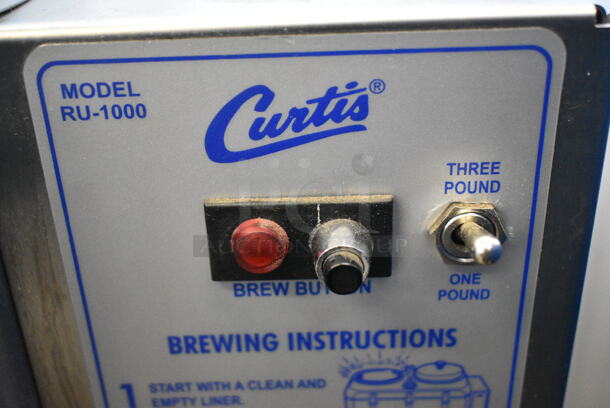 Curtis RU-1000 Stainless Steel Commercial Countertop Double Coffee Machine. 220 Volts, 1 Phase.  - Image 2 of 8