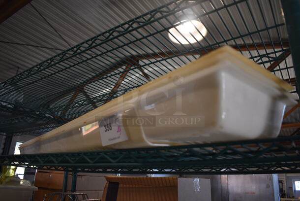 ALL ONE MONEY! Lot of 4 White Poly Bins! 49.5x7.5x3 - Image 2 of 2