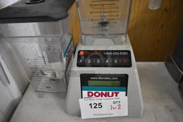 K-Tec Model ES-3 Metal Commercial Countertop Blender w/ 2 Clear Poly Pitchers. 120 Volts, 1 Phase. 7x9x16. Tested and Working! - Image 3 of 4