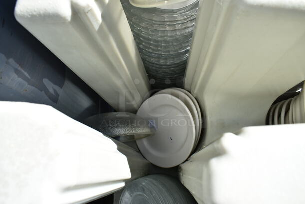Poly Dish Cart on Commercial Casters w/ Contents.  - Image 6 of 7