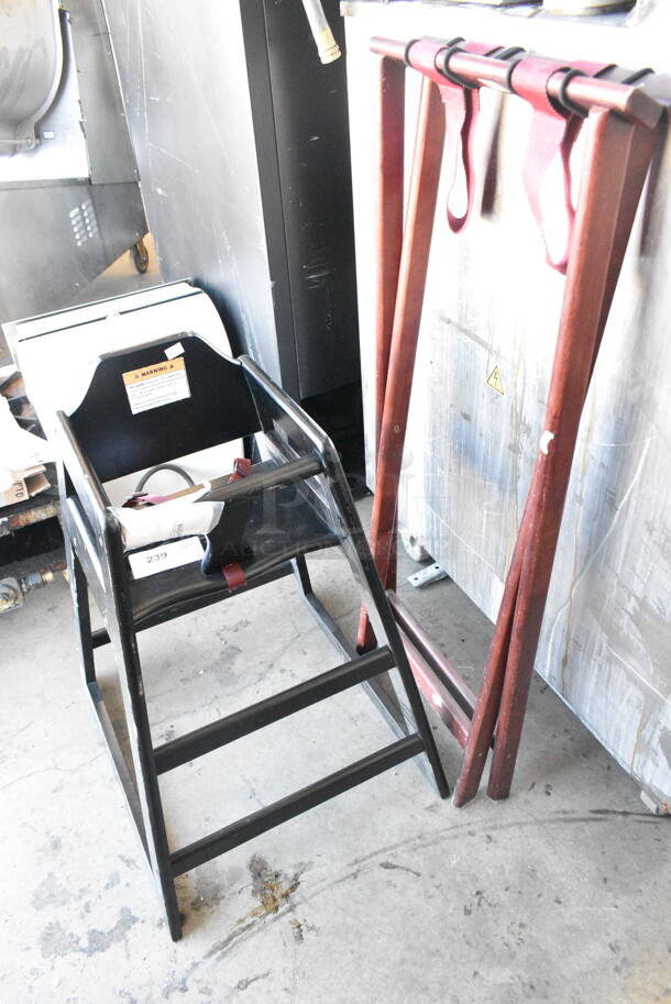2 Items Including High Chair and Serving Tray Stand. 2 Times Your Bid!  - Image 1 of 5