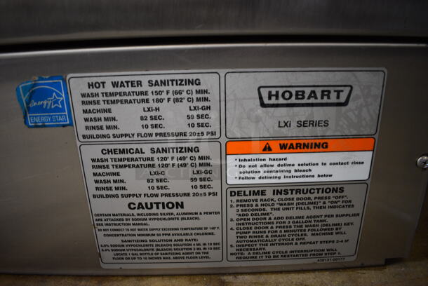 Hobart Model LXIH Stainless Steel Commercial Undercounter Hi Temp High Temperature Dishwasher. 120/208-240 Volts, 1 Phase. 24x26x34 - Image 4 of 6