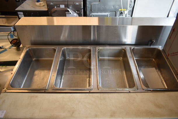 Stainless Steel Commercial Floor Style 4 Well Steam Table w/ Under Shelf on Commercial Casters. - Image 3 of 6