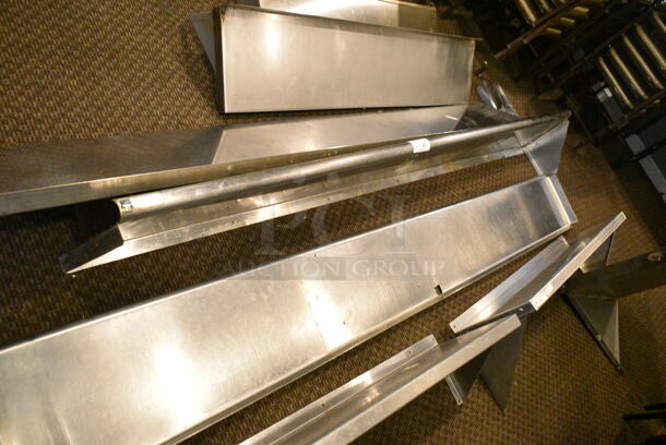 8 Various Metal Shelves. Includes 112x12x2. 8 Times Your Bid! (secondary dining room)  - Image 5 of 9