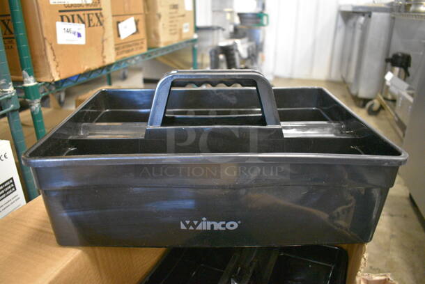 12 BRAND NEW IN BOX! Winco Black Poly Caddies. 15x10.5x7. 12 Times Your Bid!