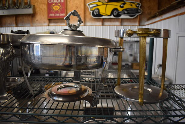 ALL ONE MONEY! Tier Lot of Various Items Including Metal Chafing Dishes - Image 2 of 4