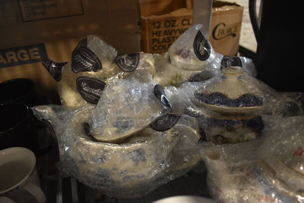 7 Various White Ceramic Tea Pots. Includes 9.5x5.5x7.5. 7 Times Your Bid! - Image 3 of 3
