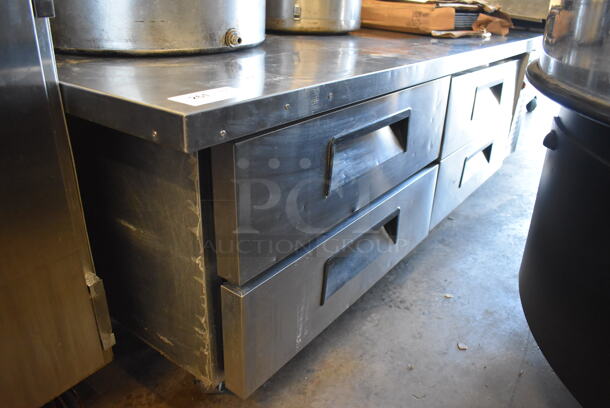 Atosa Stainless Steel Commercial 4 Drawer Chef Base on Commercial Casters. 76x32x26. Tested and Working!