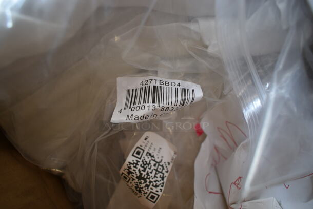 PALLET LOT of 15 BRAND NEW Boxes Including 500CC32P Choice Clear PET Plastic Cold Cup - 32 oz. - 500/Case, 130IC25PCL500 Choice 25 lb. Clear Plastic Ice Bag with Ice Print - 500/Case, Choice 25 lb Shorty Paper SOS Bag, 347RB12WHSLV White Bowl with Silver Lattice Design, Choice 0.75 oz Portion Cups, 500L1020WHT Travel Cups and Lids, 427TBBD4 Bolt Down Outdoor Table Base Plate. 15 Times Your Bid! - Image 12 of 12
