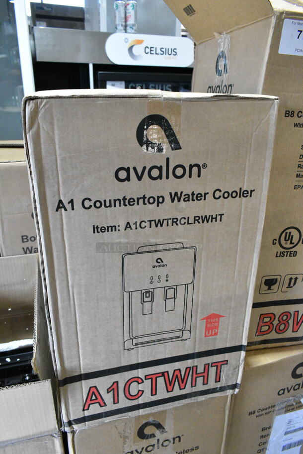 BRAND NEW IN BOX! Avalon A1CTWTRCLRWHT Premium Hot/Cold Top Loading Countertop Water Cooler Dispense. 115 Volts, 1 Phase.  - Image 2 of 3