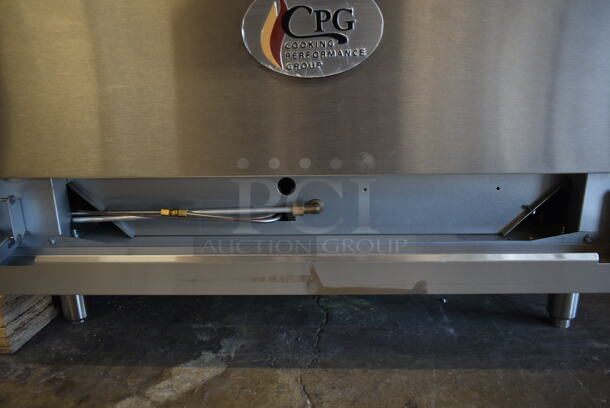 BRAND NEW SCRATCH AND DENT! Cooking Performance Group CPG 351S36SUL Stainless Steel Commercial Propane Gas Powered 2 Tier 6 Burner Range w/ Oven, Back Splash and Over Shelf. 210,000 BTU. Tested and Working! - Image 7 of 7