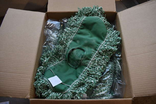 12 BRAND NEW IN BOX! Rubbermaid Green Microfiber Loop Dust Mops. 23x12. 12 Times Your Bid!