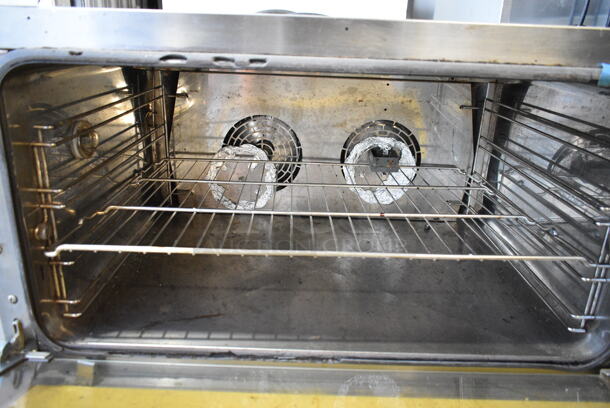 Cadco Unox XAF193 Stainless Steel Commercial Countertop Electric Powered Convection Oven. 230/400 Volts.  - Image 4 of 6