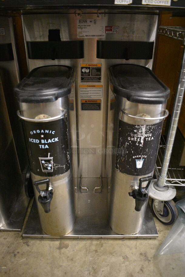 2014 Bunn Model ITCB TWIN HV Stainless Steel Commercial Countertop Iced Tea Machine w/ Hot Water Dispenser and 2 Beverage Holder Dispensers. 120/240 Volts, 1 Phase. 20.5x25.5x34 - Image 6 of 6
