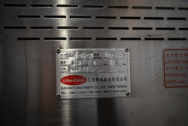 2018 Sun-Mate SCVE-6C-ST Stainless Steel Commercial Natural Gas Powered Convection Oven on Pan Rack w/ Commercial Casters. 110 Volts, 1 Phase. - Image 7 of 8
