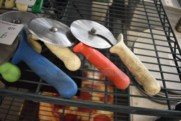 6 Stainless Steel Pizza Pie Cutters. 9". 6 Times Your Bid! - Image 2 of 3
