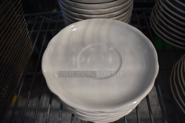 21 White Ceramic Saucers. 5.5x5.5x1. 21 Times Your Bid! - Image 2 of 3