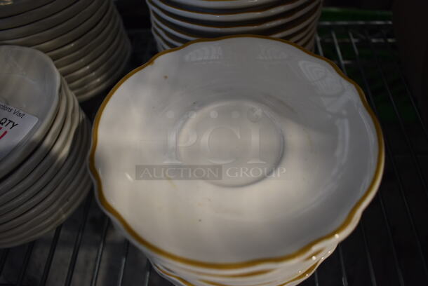 23 White Ceramic Saucers. 6x6x1. 23 Times Your Bid! - Image 2 of 3