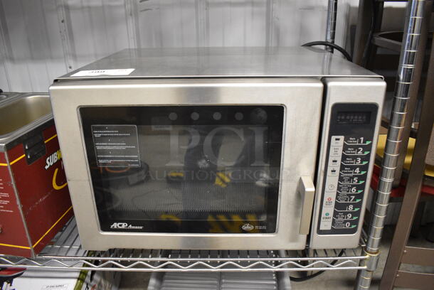 Stainless Steel Commercial Countertop Microwave Oven. 21.5x20x14