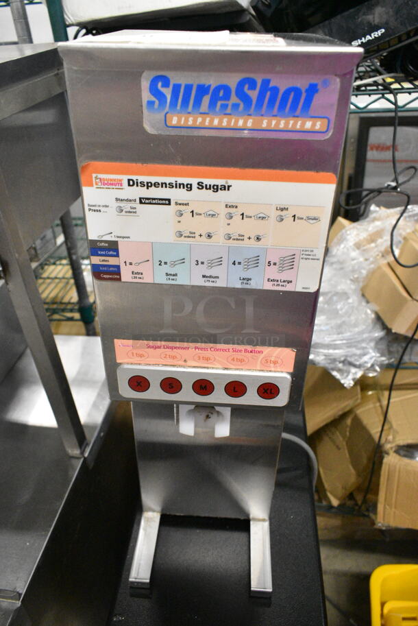 SureShot AC6.E Stainless Steel Commercial Countertop Sugar Dispenser. 120 Volts, 1 Phase.  - Image 1 of 5