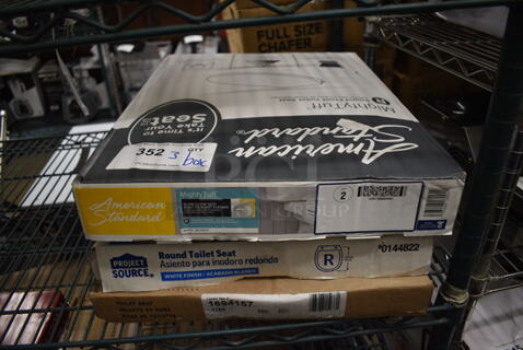 3 Various IN ORIGINAL BOX! Toilet Seat Covers. 3 Times Your Bid!