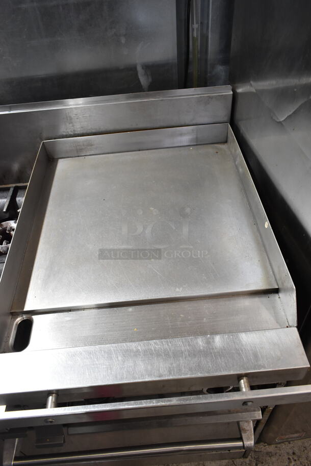Garland X60-6R24RR Stainless Steel Commercial Propane Gas Powered 6 Burner Range w/ Right Side Flat Top Griddle and 2 Ovens. - Image 9 of 11