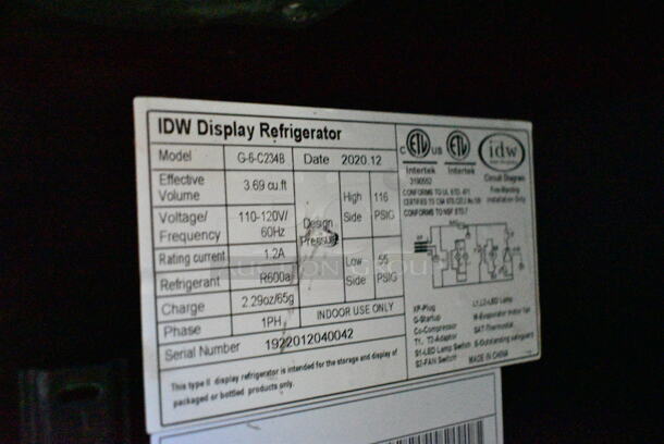 IDW G-6-C234B Metal Mini Cooler Merchandiser. 115 Volts, 1 Phase. Tested and Powers On But Does Not Get Cold - Image 3 of 3