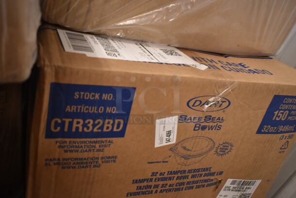 PALLET LOT of 27 BRAND NEW Boxes Including 3 Box 6SJ12 Dart 6SJ12 6 oz. White Customizable Foam Food Container - 1000/Case, 2 Box 500CC12 Choice Clear PET Customizable Plastic Cold Cup - 12 oz. - 1000/Case, 2 Box Choice #3 Paper Food Containers, 127P100C Choice 1 oz. Clear Plastic Souffle Cup / Portion Cup - 2500/Case, 500LDOMEW Choice 9 oz., 12 oz., 16 oz., 20 oz., 24 oz. Clear PET Dome Lid with 2" Hole - 1000/Case, CTR32BD Dart SafeSeal 32 oz. Plastic Tamper-Resistant, Tamper-Evident Bowl with Dome Lid - 150/Case. 27 Times Your Bid!  - Image 10 of 11