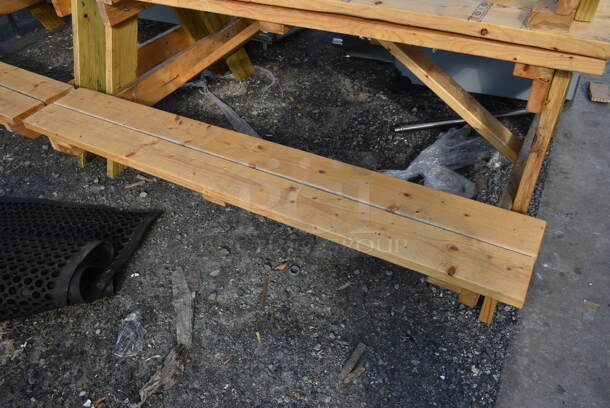2 Wooden Picnic Tables. 2 Times Your Bid! - Image 3 of 3