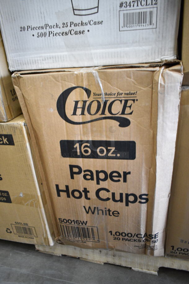 PALLET LOT of 20 BRAND NEW Boxes Including 130BKFSNSPH Visions Heavy Weight Black Wrapped Plastic Cutlery Pack with Napkin and Salt and Pepper Packets - 500/Case, 2 Box 347TCL9 Choice 9 oz. Clear Disposable Plastic Tumbler - 500/Case, 3 Box 50224336CL Lavex 12-16 Gallon 6 Micron 24" x 33" High Density Janitorial Can Liner / Trash Bag - 1000/Case, Blue Poly Dish Caddies, 245CPB10 PRINT Choice Kraft Corrugated Pizza Box, 2 Box 500L8B Choice 8 oz. Tall Black Hot Paper Cup Travel Lid - 1000/Case, 130WKFSNSPH Visions Individually Wrapped Heavy Weight White Plastic Cutlery Pack with Napkin and Salt and Pepper Packets - 500/Case, 50016W Choice 16 oz. White Poly Paper Hot Cup - 1000/Case, 50010W Choice 10 oz. White Poly Paper Hot Cup - 1000/Case, 395TO881 EcoChoice 8" x 8" x 3" Compostable Sugarcane / Bagasse 1 Compartment Take-Out Box - 200/Case, Eco-Products EP-ST772 7 3/4" Jumbo Green Renewable and Compostable Wrapped Straw - 9600/Case. 20 Times Your Bid! - Image 12 of 12