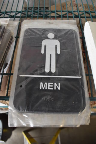 4 BRAND NEW! Men Signs. 6.25x9. 4 Times Your Bid!