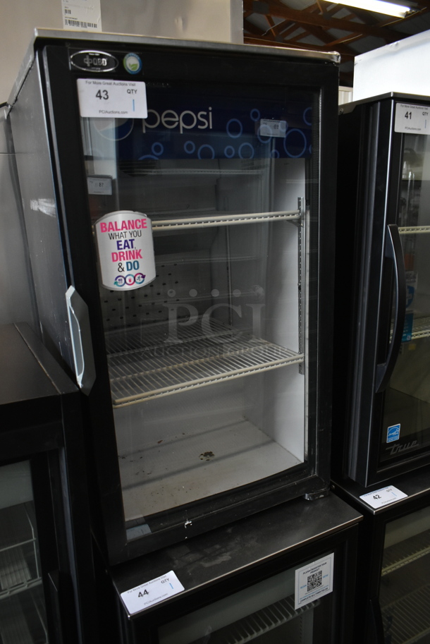 QBD DC6-HC Metal Commercial Single Door Mini Cooler Merchandiser w/ Poly Coated Racks. 115 Volts, 1 Phase. Tested and Working! - Image 1 of 4