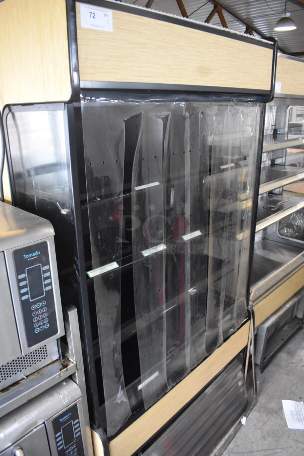 Oasis B42EW Commercial Floor Standing Electric Powered Air Curtain Merchandiser With Glass Front And Bottom Mount Compressor And Adjustable Metal Shelves. 120V/ 1 Phase Tested And Working - Image 2 of 7