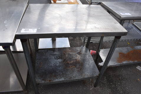 Stainless Steel Table w/ Under Shelf. 32x24x34.5