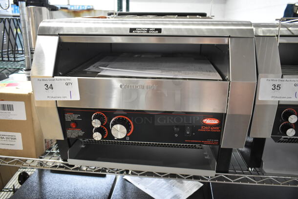 BRAND NEW SCRATCH AND DENT! Hatco TQ-1800H Stainless Steel Commercial Countertop Toast Qwik Conveyor Toaster - 3" Opening. 208 Volts, 1 Phase.  - Image 2 of 6
