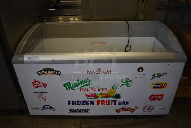 2018 Excelente Metal Commercial Open Freezer on Commercial Casters. 59x28x36. Tested and Working!