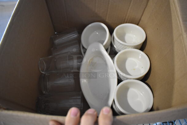 ALL ONE MONEY! Tier Lot of Various Items Including Glasses, Ceramic Dishes and Bins - Image 5 of 5