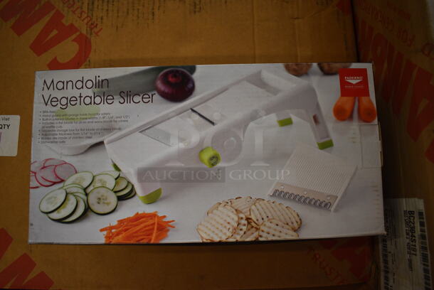 4 BRAND NEW IN BOX! Mandolin Vegetable Slicers. 4 Times Your Bid!