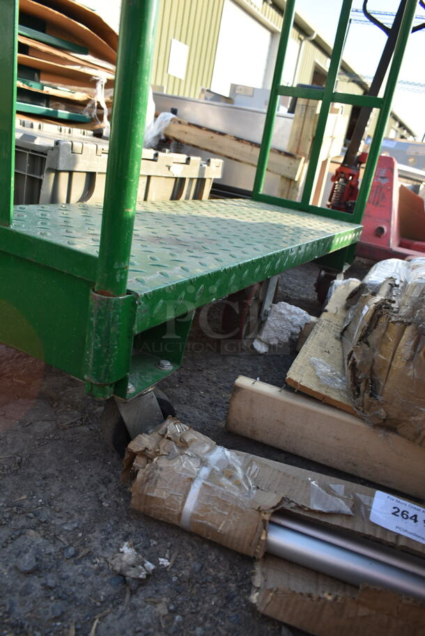 Green Metal U Boat on Commercial Casters.  - Image 3 of 5