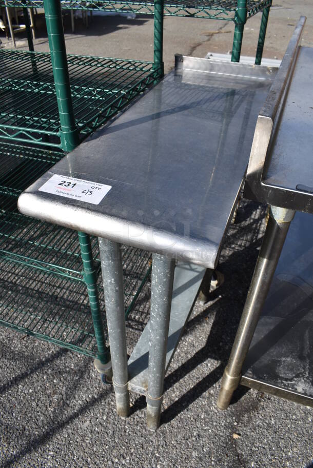 Stainless Steel Table w/ Under Shelf. 12x30x37 - Image 2 of 4