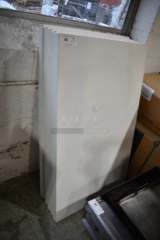 5 White Tabletops. 5 Times Your Bid! - Image 1 of 4
