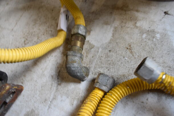 2 Yellow Gas Hoses. 24". 2 Times Your Bid! - Image 3 of 4