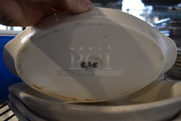 16 White Ceramic Single Serving Casserole Dishes. 10x5x1.5. 16 Times Your Bid! - Image 3 of 3