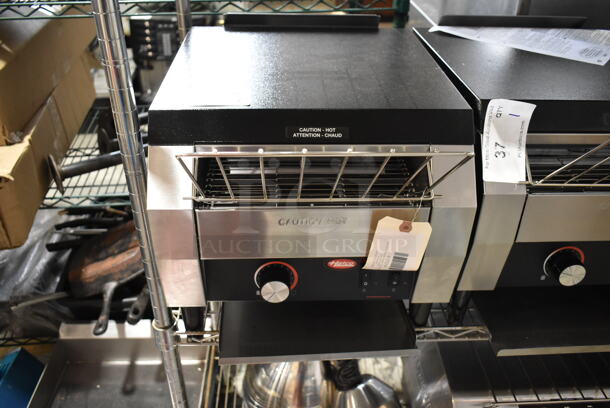 BRAND NEW SCRATCH AND DENT! Hatco TQ-10 Stainless Steel Commercial Countertop Toast Qwik Conveyor Toaster - 2" Opening. 120 Volts, 1 Phase. Tested and Working! - Image 2 of 5