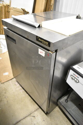 Delfield UC4427N-6M-DD1 Stainless Steel Commercial Prep Table. 115 Volts, 1 Phase. Tested and and Powers On But Does Not Get Cold