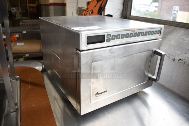 Amana HDC21RB Metal Commercial Countertop Microwave Oven. 208/230 Voltas, 1 Phase.  - Image 2 of 5