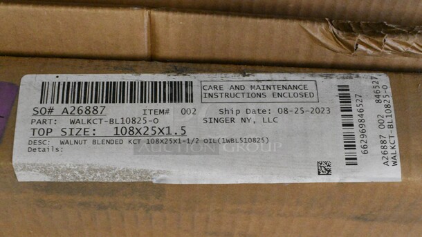 3 BRAND NEW! John Boos WALKCT-BL10825-O Kitchen Countertop 108"W X 25"D X 1-1/2" Thick Blended Edge Grain Construction. 3 Times Your Bid!  - Image 3 of 3