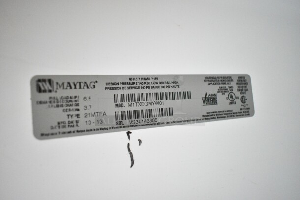 Maytag M1TXEGMYW01 Metal Cooler w/ Freezer. 115 Volts, 1 Phase. Tested and Powers On But Does Not Get Cold - Image 7 of 7