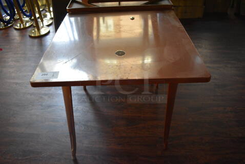 4 Brown Tables. 31.5x31.5x29.5. 4 Times Your Bid! (lounge)
