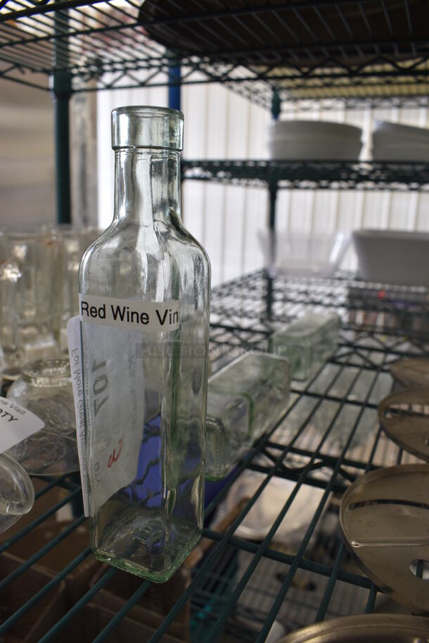 3 Glass Liquid Condiment Bottles. 2x2x8.5. 3 Times Your Bid! - Image 2 of 2